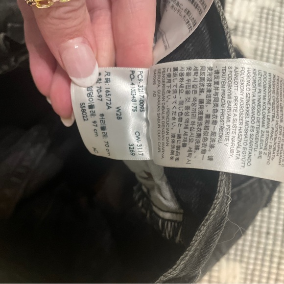 Levi’s 501 High Waisted Ripped/ Distressed Shorts - Picture 5 of 11